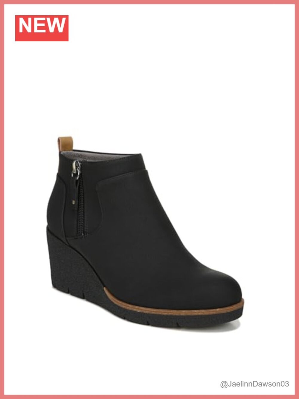 Dr. Scholl's Bianca Wedge Ankle Booties Faux Leather Slip-On Comfort